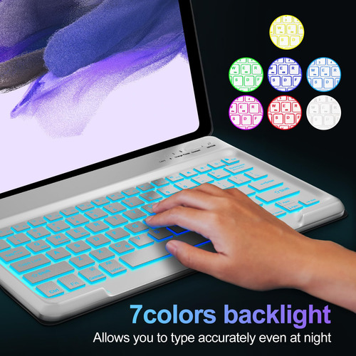 Funda Con Teclado Para Galaxy Tab S7 Fe Samsung S8 Plus 12.4 Color