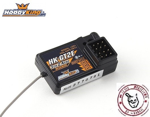 Hobby King Gt-2e 2.4ghz Receptor 3 Canais - Rx 3ch