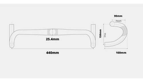 Imagem 5 de 5 de Guidão Aço Cromado Bicicleta Speed Caloi 10 Tamanho 440mm