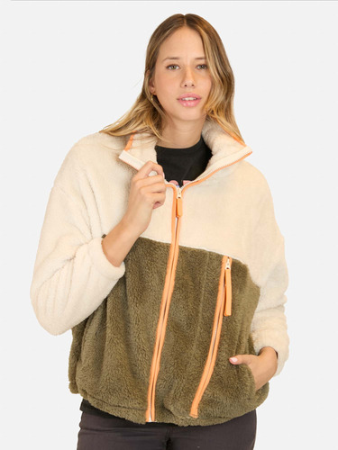 Poleron Chiporro Hunter Beige Mujer Maui And Sons