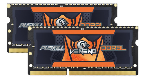 Memoria Ram Puskill Para Portátil Gamer Ddr3l, 2 X 8 Gb, 160