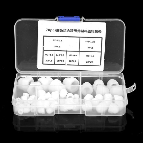 Kit De Tuerca De Bellota Blanca Y Blanca, 70 Piezas, M3/m4/m