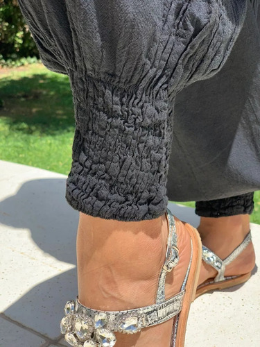 Pantalón Bambula Hindú Yoga Babucha Cintura Elástica Puño
