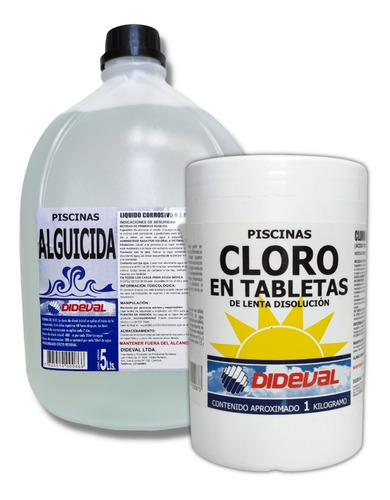 Kit Piscina Alguicida Cloro En Tabletas 