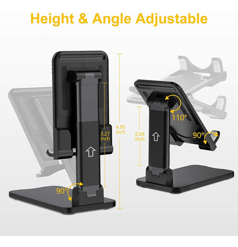 Soporte Ajustable Para Teléfono Celular, Soporte Plegable