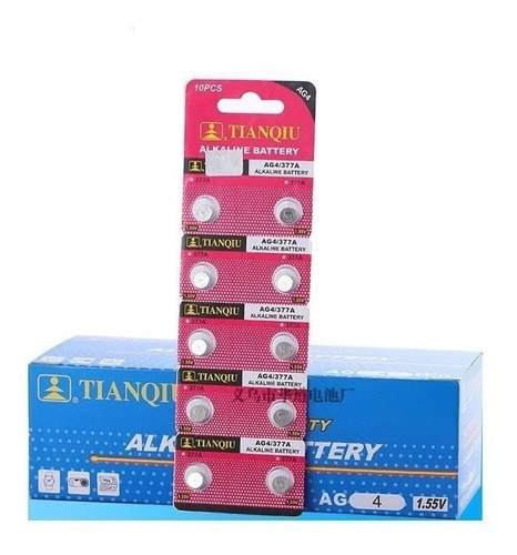 Pila Bateria Tianqiu Ag4 / 377a / Lr626h Blister 200 Pilas