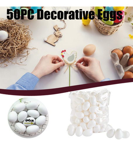 Huevos Decorativos De Plástico E 50, 6 Cm, Para Decorar El H
