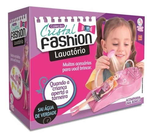 Brinquedo Infantil Lavatorio Cristal Fashion Mais Boneca