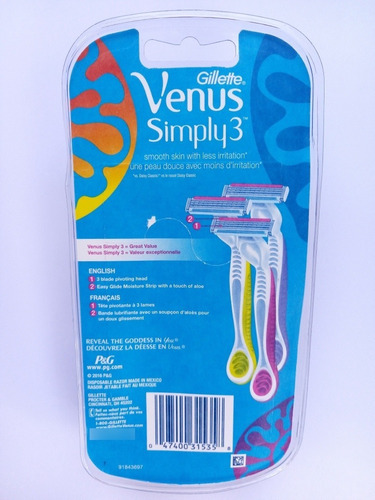 Imagen 2 de 2 de Afeitadora Gillette Venus Simply3
