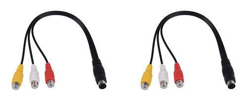 Cable Adaptador De S-video De 4 Pines A 3 Rca Para Televisor