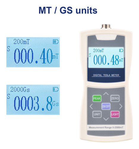 Medidor Digital Tesla Gaussmeter Auto Range 200 M/2000 Mt De