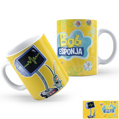 Taza Cerámica Bob Esponja Bj Calidad