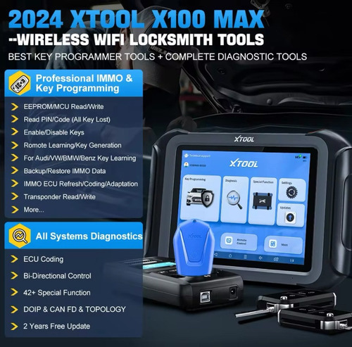 Scanner X100 Max Xtool Programador Codificador De Chaves