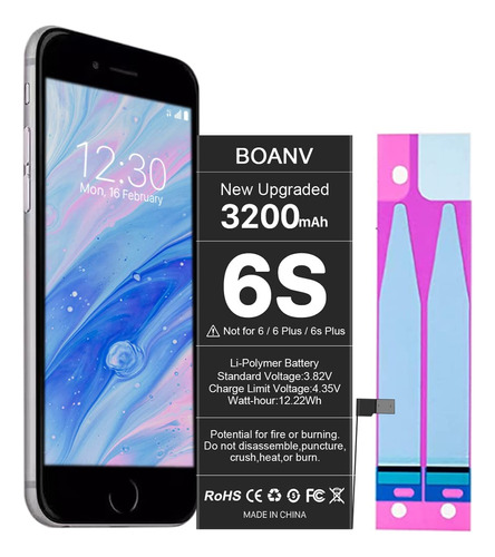 Boanv [3200 Mah] Bateria Para iPhone 6s, Ultra Alta Capacida