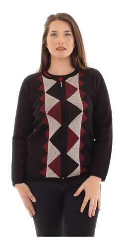 Imagen 6 de 9 de Campera Tejida Con Cierre Mujer Invierno Art 3010 Local