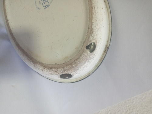 Fuente Enlozada Ovalada Capea Blanco (Usado)