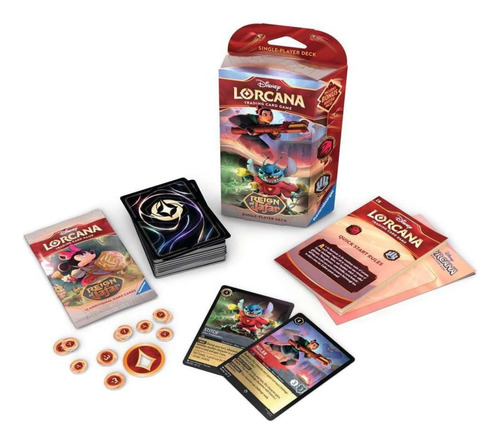 Juego De Mesa Disney Lorcana: Reign Of Jafar Starter Deck Mulan & Stitch Ravensburger