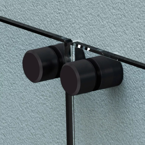 Herraje De Fijación Ace/inox 304 Vidrio-muro Negro Herralum