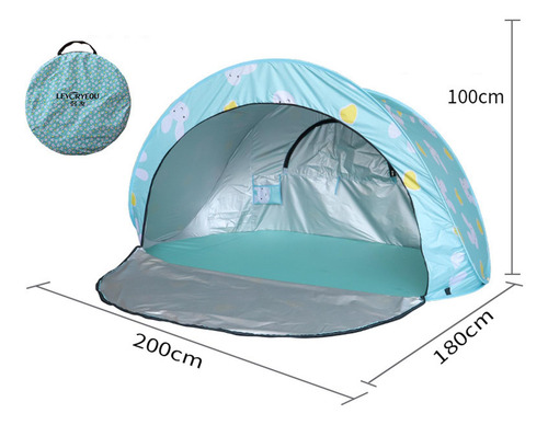 Tienda De Refugio Solar Para 3-4 Personas Toldo Conejo Azul