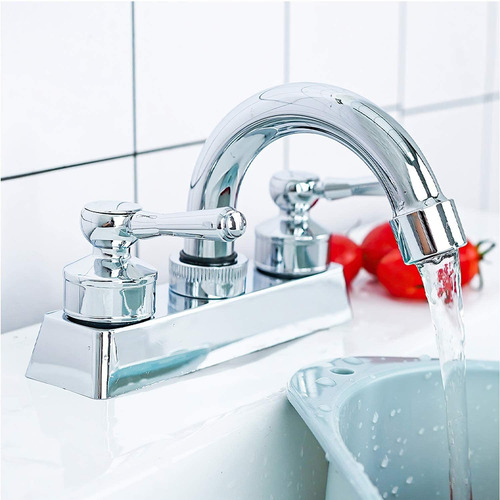 Imagen 4 de 10 de Llave Mezcladora Solvex Lavabo Baño Grifo Cromado Zinc