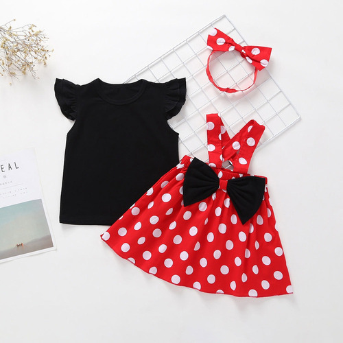 Caricatura Minnie Mouse Casual Vestido Incluye Orejas