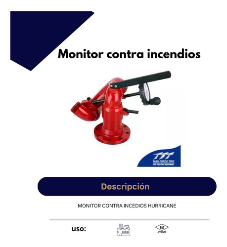  Monitor Contra Incendios Hurricane Certificación Fm