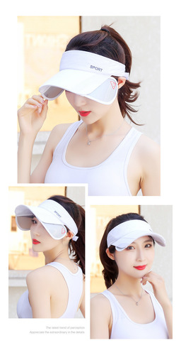 Gorra De Golf Con Visera Retráctil Para Mujer, Playa O Tenis