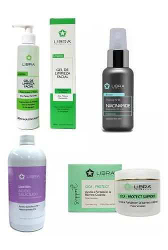 Kit Piel Grasa Limpieza Rutina Diaria Libra Cosmetica