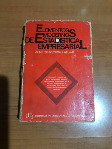 Elementos De Estadística Empresarial John Freund, F. William