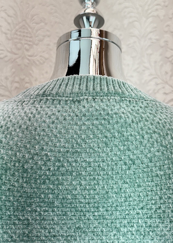 Sueter Cerrado Tejido Chenilla Extra Suave Cuello Redondo