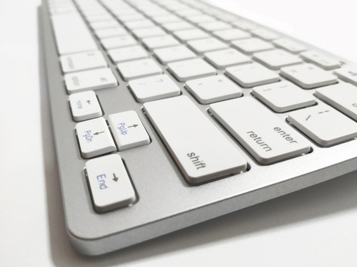 Imagem 4 de 5 de Teclado Bluetooth Sem Fio Tablet iPad Mac Pc Notebook Branco