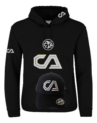 Sudadera Mas Gorra Del América Ca Negra