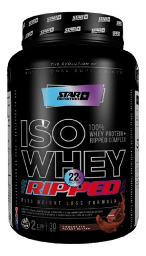 Iso Whey Ripped Evolution 2 Lb Star Nutrition Proteina Sabor Chocolate