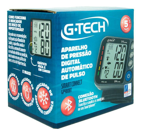 Aparelho De Pressão Digital Automático De Pulso G-tech Smart