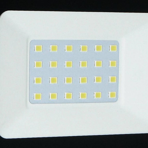 Reflector 20w Luz Fria Negro Con Sensor