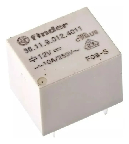 361190124011 Mini Rele Finder P/ Pci 1 Contato Rev. 12 Vdc