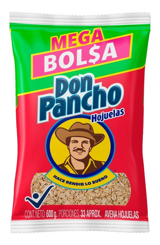Imagen 1 de 1 de Avena Don Pancho En Hojuelas 600 Gr X2 Uds
