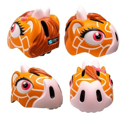 Casco Crazy Safety Animales Jirafa Luz Niño Niña Patagonykus