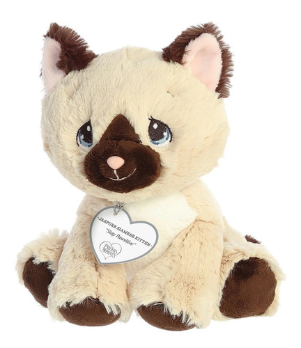 Peluche Aurora Gato Siamés Jaspurr Precious Moments Color Beige