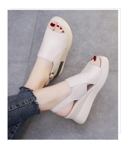 Sandalias Femeninas De Plataforma Ortop dica De Moda Cuotas sin