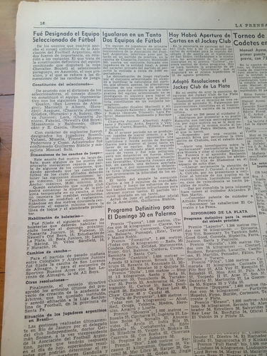 La Prensa Año 1939 C/ Sección Fotos 27/7 Lino Palacio (Usado)