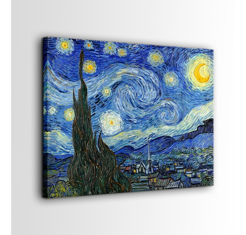 Lienzo En Bastidor   Nuit Étoilée  Van Gogh 1889