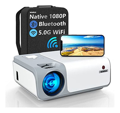 Wimius New W1 5g Wifi Bluetooth Projector, 340 Ansi Lumen Su