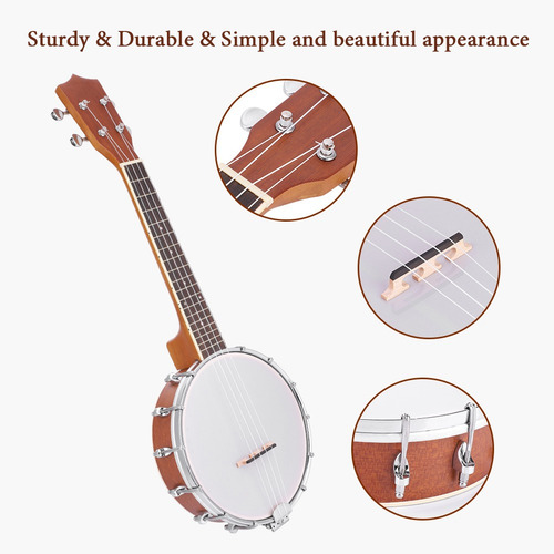 Imagen 6 de 10 de Instrumento Musical Juego De Banjo De 4 Cuerdas Bj10 Strings