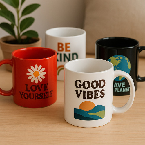 Tazas 11oz Maquina Sublimadora Estampadora Mug Vaso Termo Color Negro