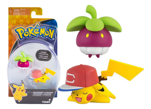 Boneco Pokemon Figuras De Açao Bounsweet Pikachu Sunny 1969