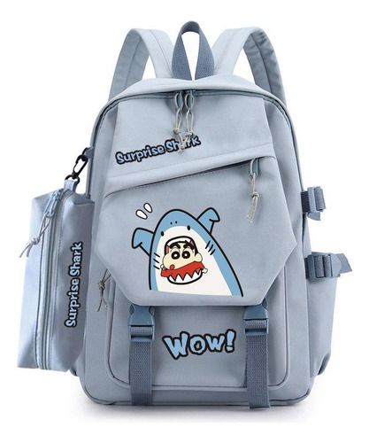 Mochila Bonita Cute Shark Expression W