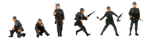 6 Piezas 1:72 Figuras En Miniatura Mini Soldado Alemán