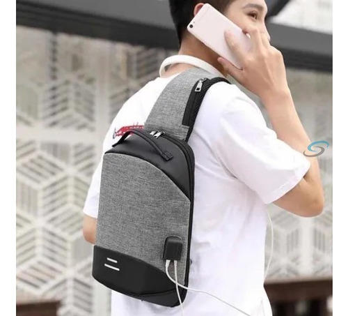 . Pechera Con Usb Mochila Cruzada Ajustable Antirrobo Moda