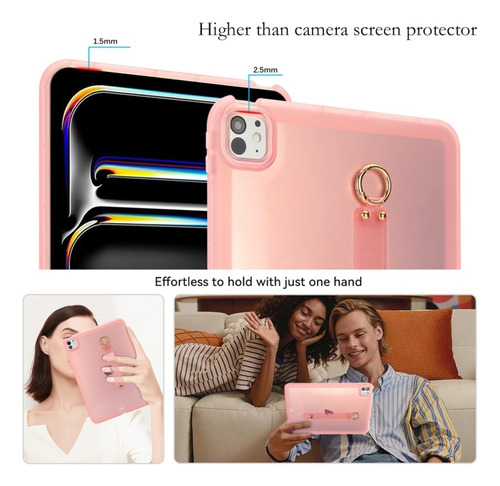 Funda Transparente For iPad, Antigolpes Con Soporte